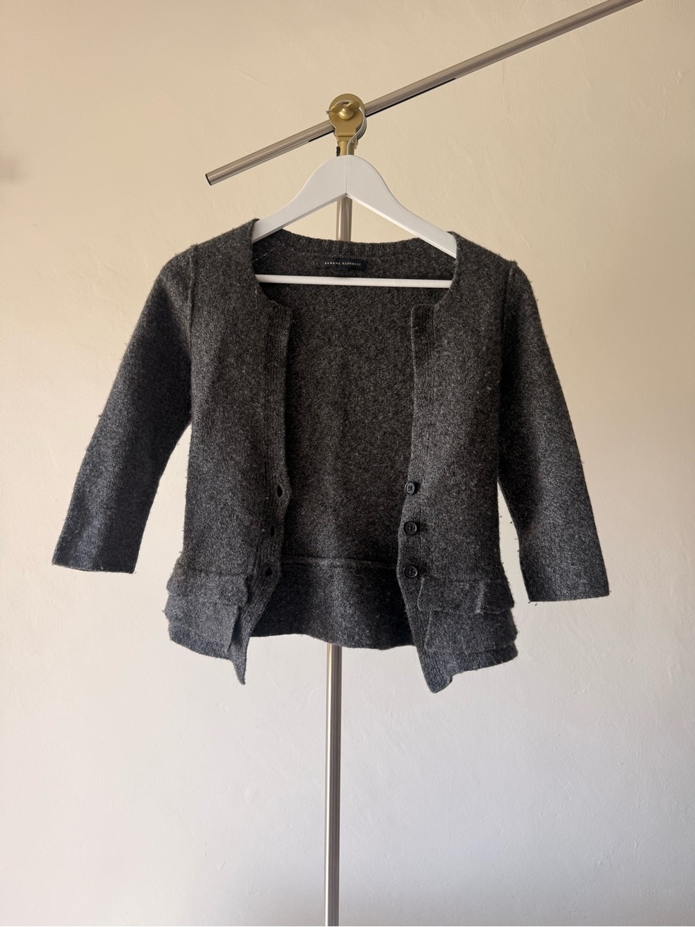 Banana Republic Heather Charcoal Knit Sweater